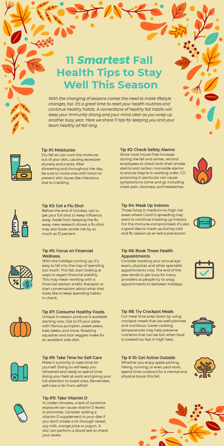 Fall Health Tips Infographic
