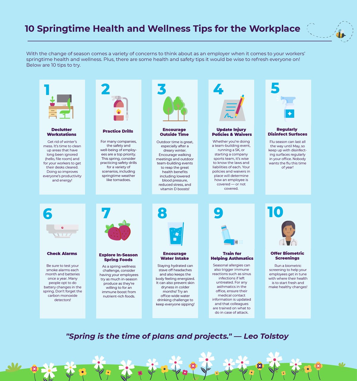 17 Ways to Focus on Springtime Health and Wellness in the Workplace