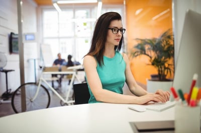 Woman working at office