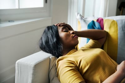 Woman with the flu 