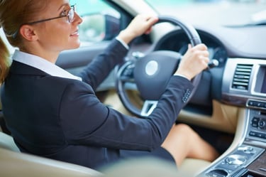 business woman driving 